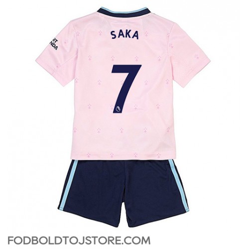 Arsenal Bukayo Saka #7 Tredje sæt Børn 2022-23 Kortærmet (+ Korte bukser)